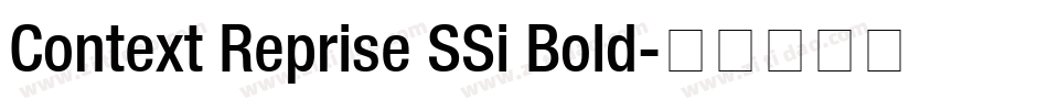 Context Reprise SSi Bold字体转换